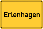 Place name sign Erlenhagen