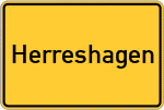 Place name sign Herreshagen