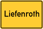 Place name sign Liefenroth