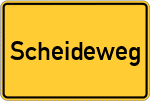 Place name sign Scheideweg