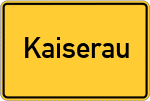 Place name sign Kaiserau, Rheinland