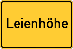 Place name sign Leienhöhe