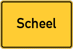 Place name sign Scheel