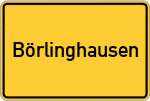 Place name sign Börlinghausen