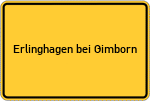 Place name sign Erlinghagen bei Gimborn