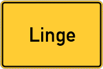 Place name sign Linge