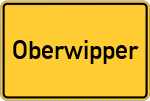 Place name sign Oberwipper