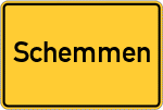Place name sign Schemmen