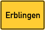Place name sign Erblingen