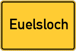 Place name sign Euelsloch, Sieg