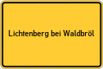 Place name sign Lichtenberg bei Waldbröl
