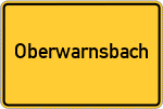 Place name sign Oberwarnsbach, Sieg