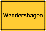 Place name sign Wendershagen, Sieg