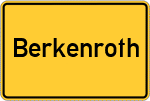 Place name sign Berkenroth