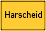 Place name sign Harscheid