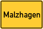 Place name sign Malzhagen