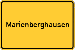 Place name sign Marienberghausen