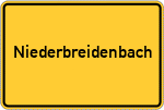 Place name sign Niederbreidenbach
