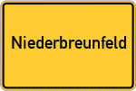Place name sign Niederbreunfeld