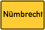 Place name sign Nümbrecht
