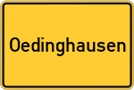 Place name sign Oedinghausen