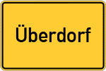 Place name sign Überdorf