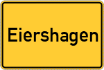 Place name sign Eiershagen, Oberberg Kreis