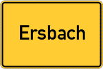 Place name sign Ersbach