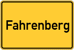 Place name sign Fahrenberg