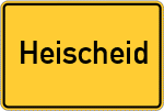 Place name sign Heischeid, Oberberg Kreis