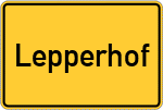 Place name sign Lepperhof