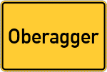 Place name sign Oberagger