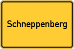 Place name sign Schneppenberg, Oberberg Kreis