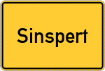 Place name sign Sinspert