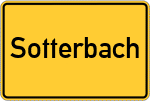 Place name sign Sotterbach