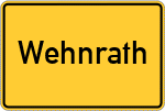 Place name sign Wehnrath