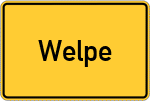 Place name sign Welpe