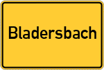Place name sign Bladersbach