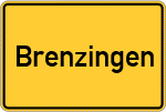 Place name sign Brenzingen