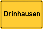 Place name sign Drinhausen, Oberberg Kreis