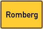 Place name sign Romberg