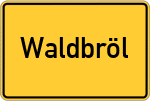 Place name sign Waldbröl