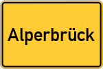 Place name sign Alperbrück
