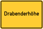 Place name sign Drabenderhöhe