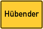 Place name sign Hübender