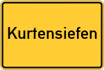 Place name sign Kurtensiefen