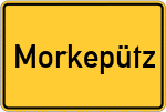 Place name sign Morkepütz