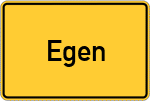 Place name sign Egen