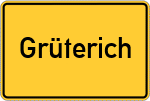 Place name sign Grüterich
