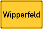 Place name sign Wipperfeld